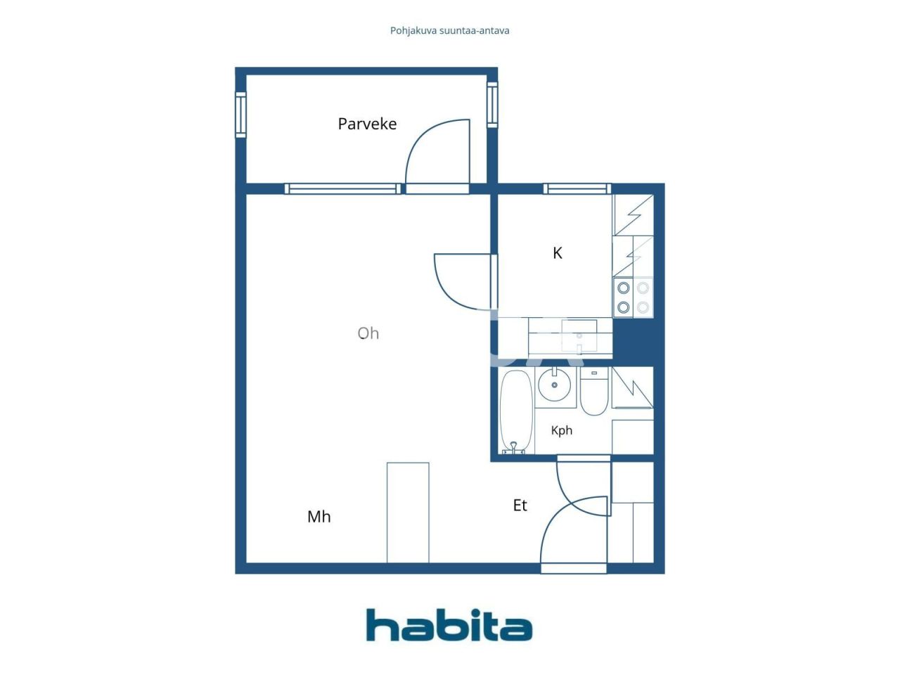 Апартаменты в Хельсинки, Финляндия, 34 м² - фото 2