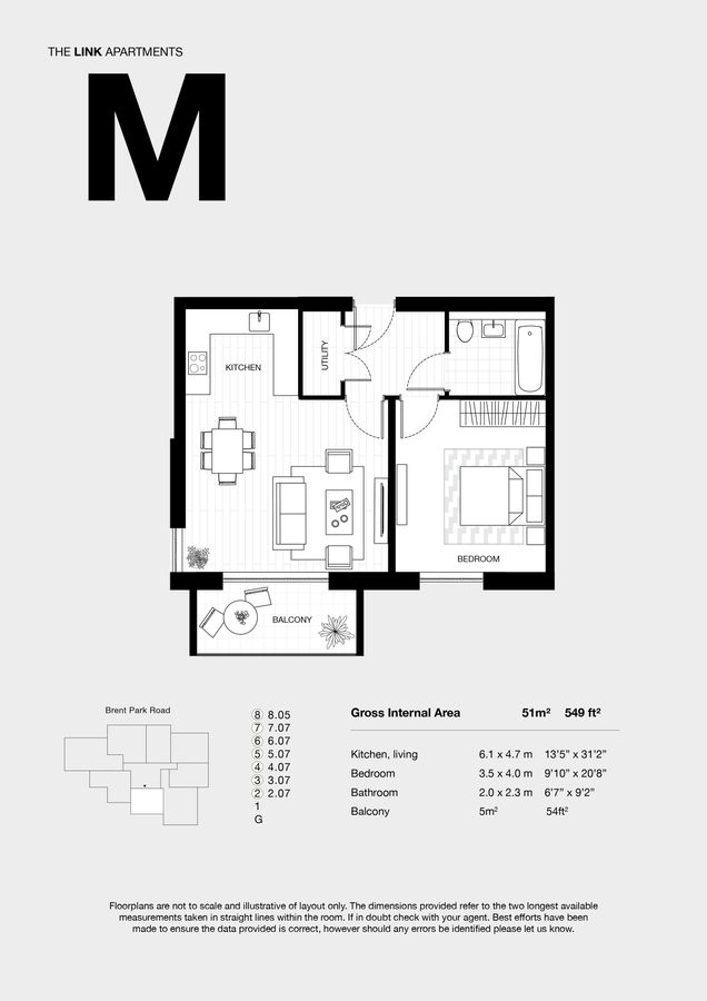 Квартира в Лондоне, Великобритания, 51 м² - фото 9