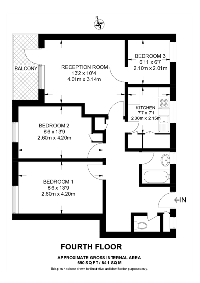 Квартира в Лондоне, Великобритания, 64 м² - фото 10