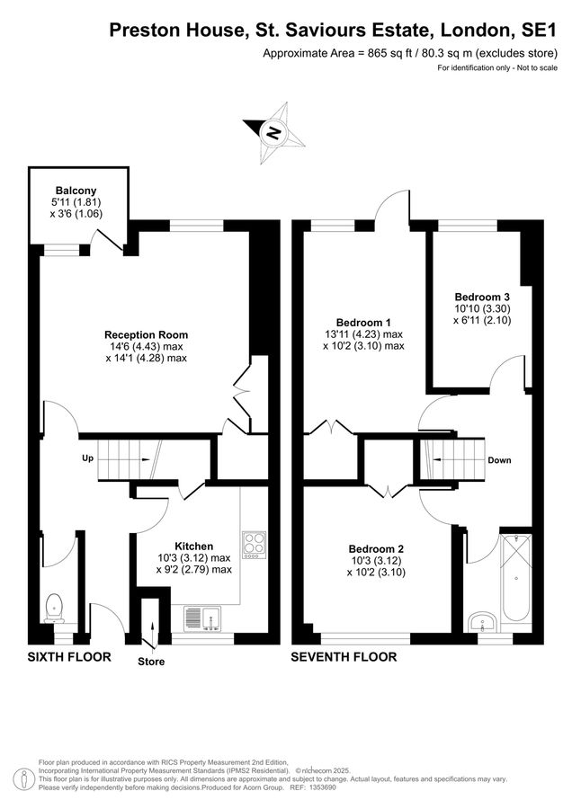 Квартира в Лондоне, Великобритания, 80 м² - фото 10