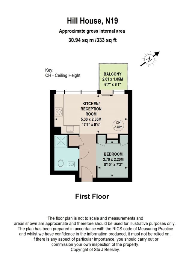 Квартира в Лондоне, Великобритания, 31 м² - фото 11