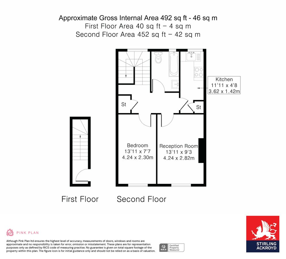 Квартира в Лондоне, Великобритания, 46 м² - фото 11