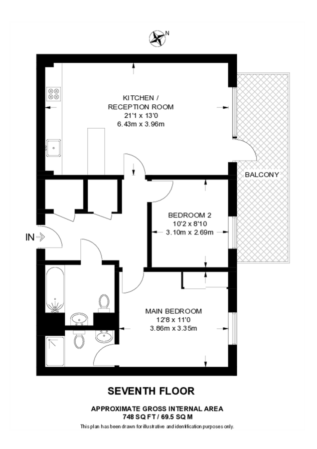 Квартира в Лондоне, Великобритания, 70 м² - фото 12