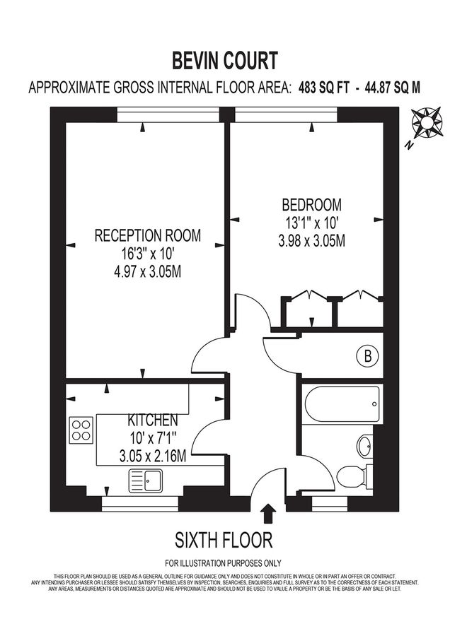 Квартира в Лондоне, Великобритания, 45 м² - фото 13