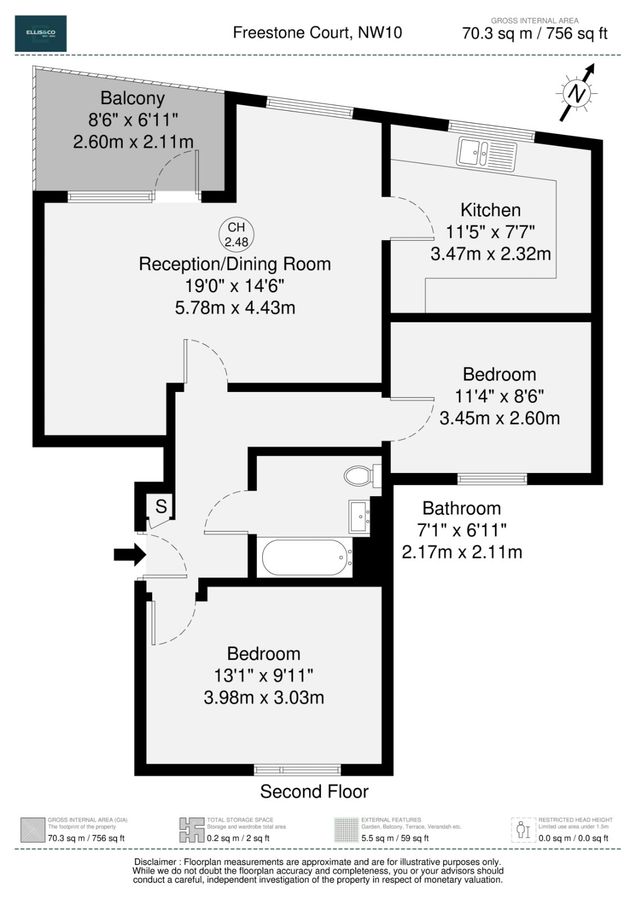 Квартира в Лондоне, Великобритания, 70 м² - фото 13