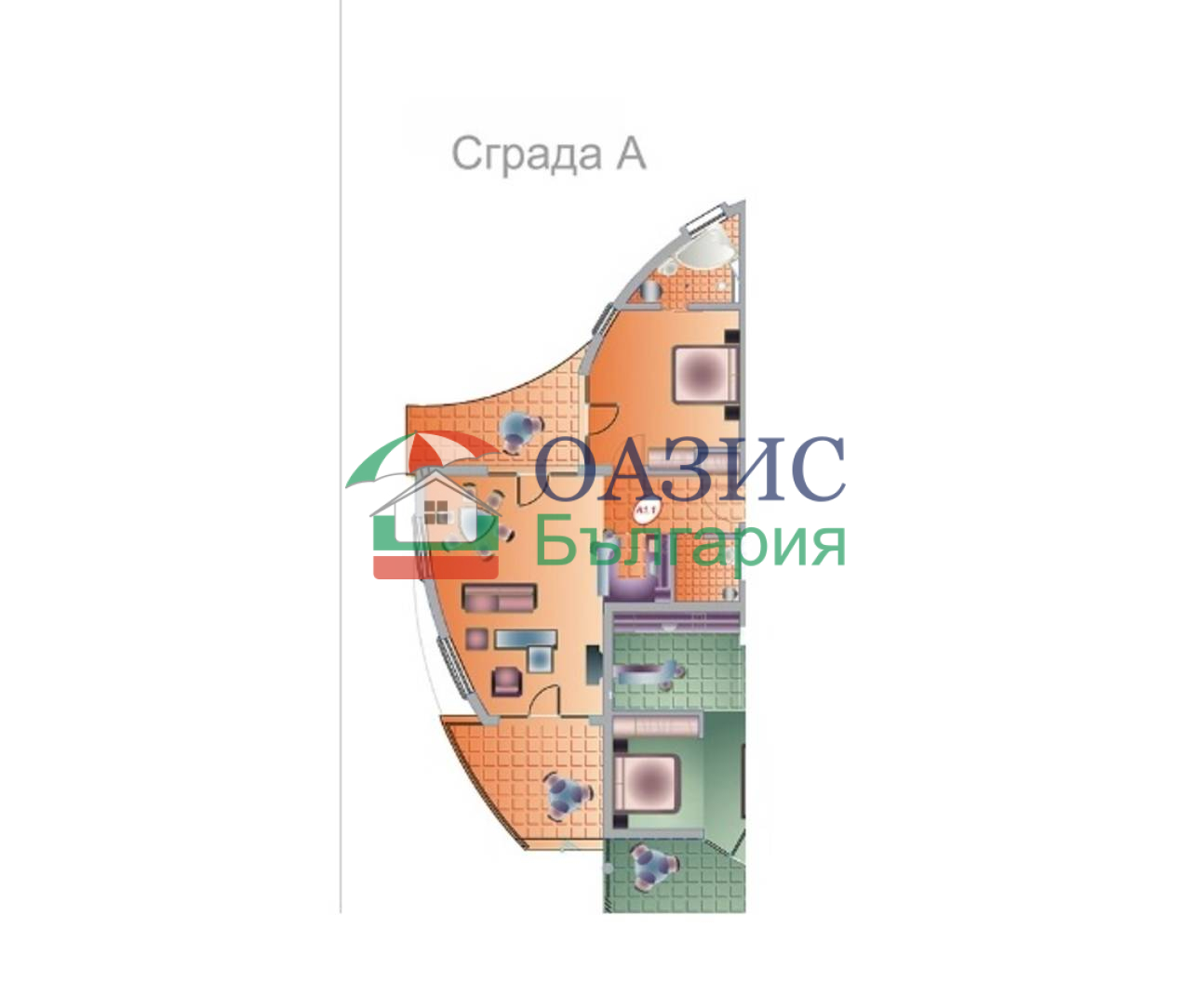 Апартаменты в Синеморце, Болгария, 100.3 м² - фото 2