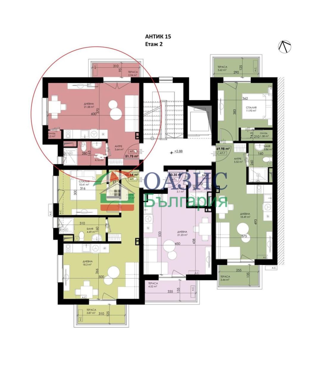 Апартаменты в Созополе, Болгария, 51.8 м² - фото 2