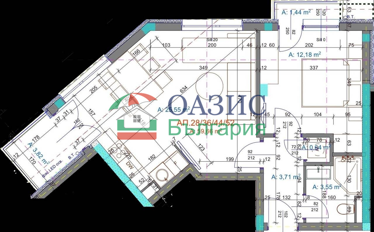 Апартаменты в Бургасе, Болгария, 69.6 м² - фото 3
