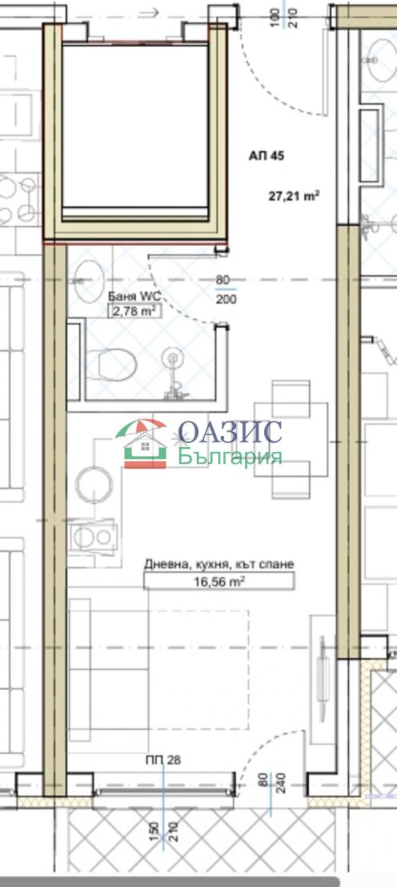Апартаменты в Китене, Болгария, 35.9 м² - фото 3