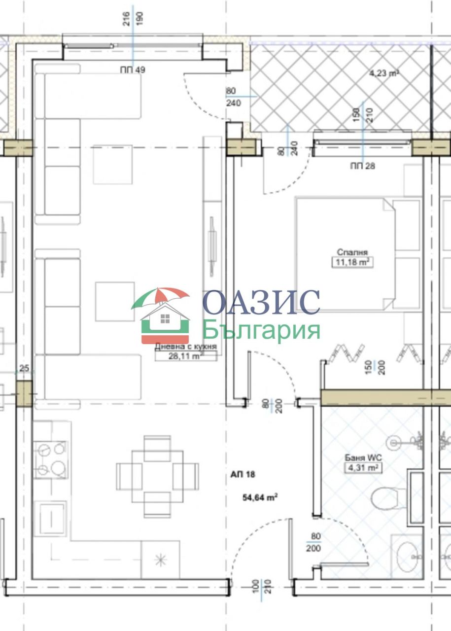 Апартаменты в Китене, Болгария, 67.3 м² - фото 3