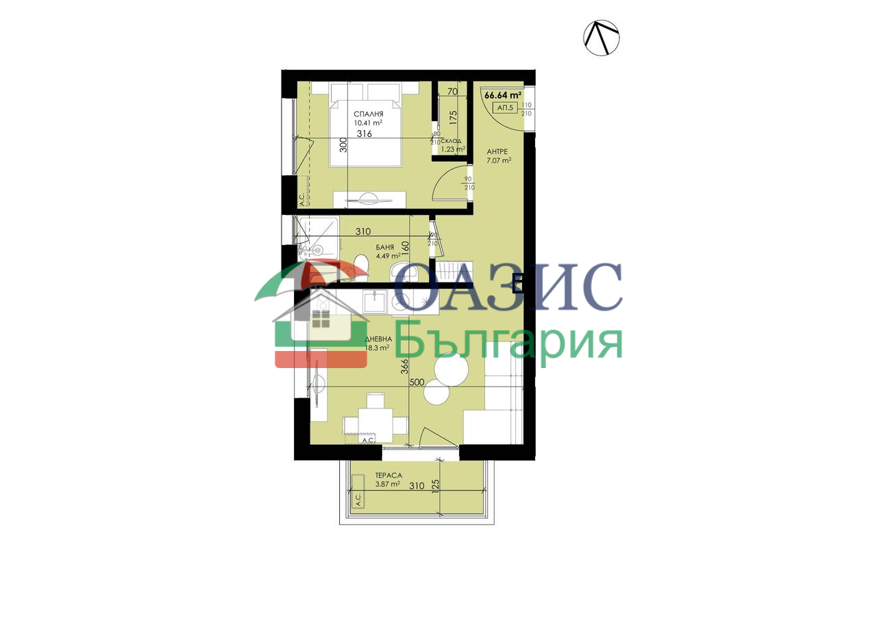 Апартаменты в Созополе, Болгария, 66.7 м² - фото 3