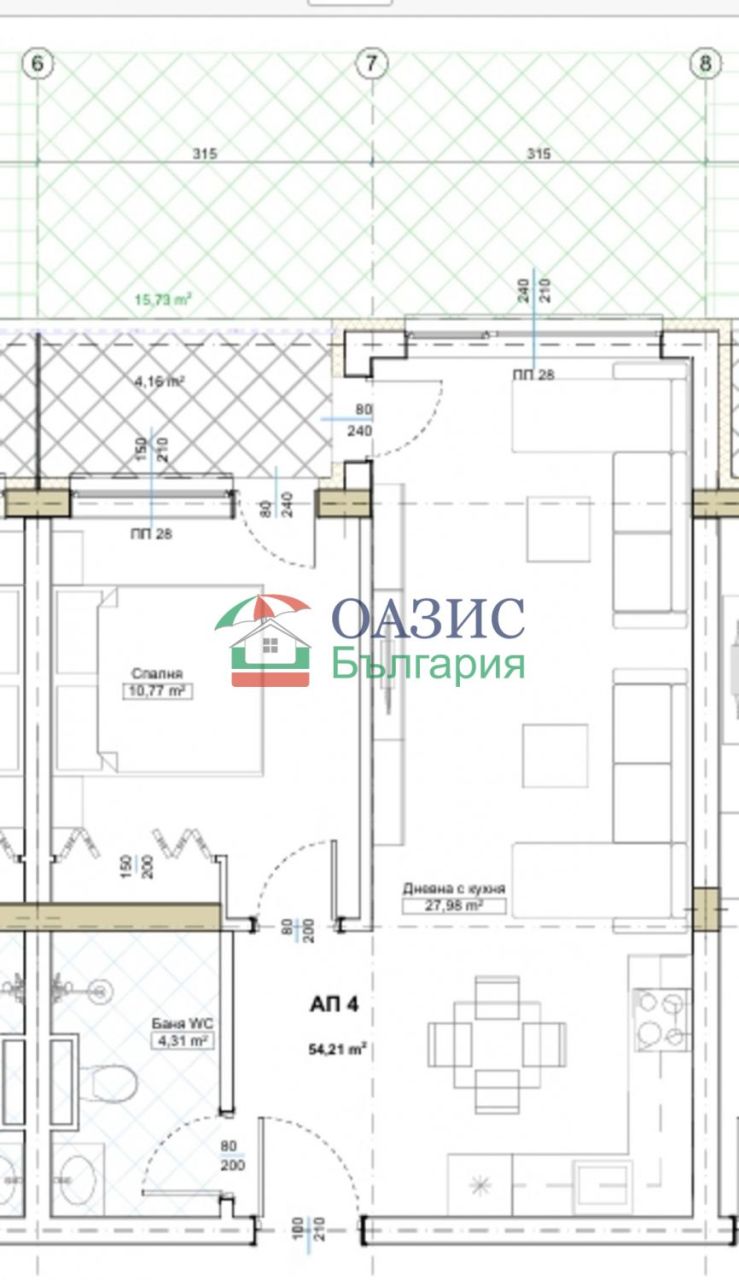 Апартаменты в Китене, Болгария, 66.8 м² - фото 3