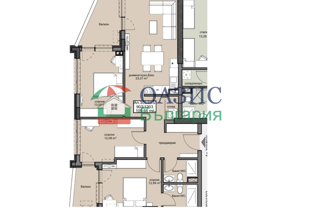 Апартаменты в Бургасе, Болгария, 128.8 м² - фото 3