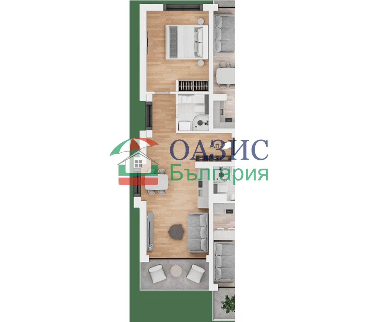 Апартаменты на Солнечном берегу, Болгария, 68.1 м² - фото 3