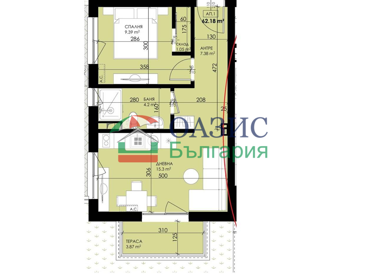 Апартаменты в Созополе, Болгария, 73.9 м² - фото 3