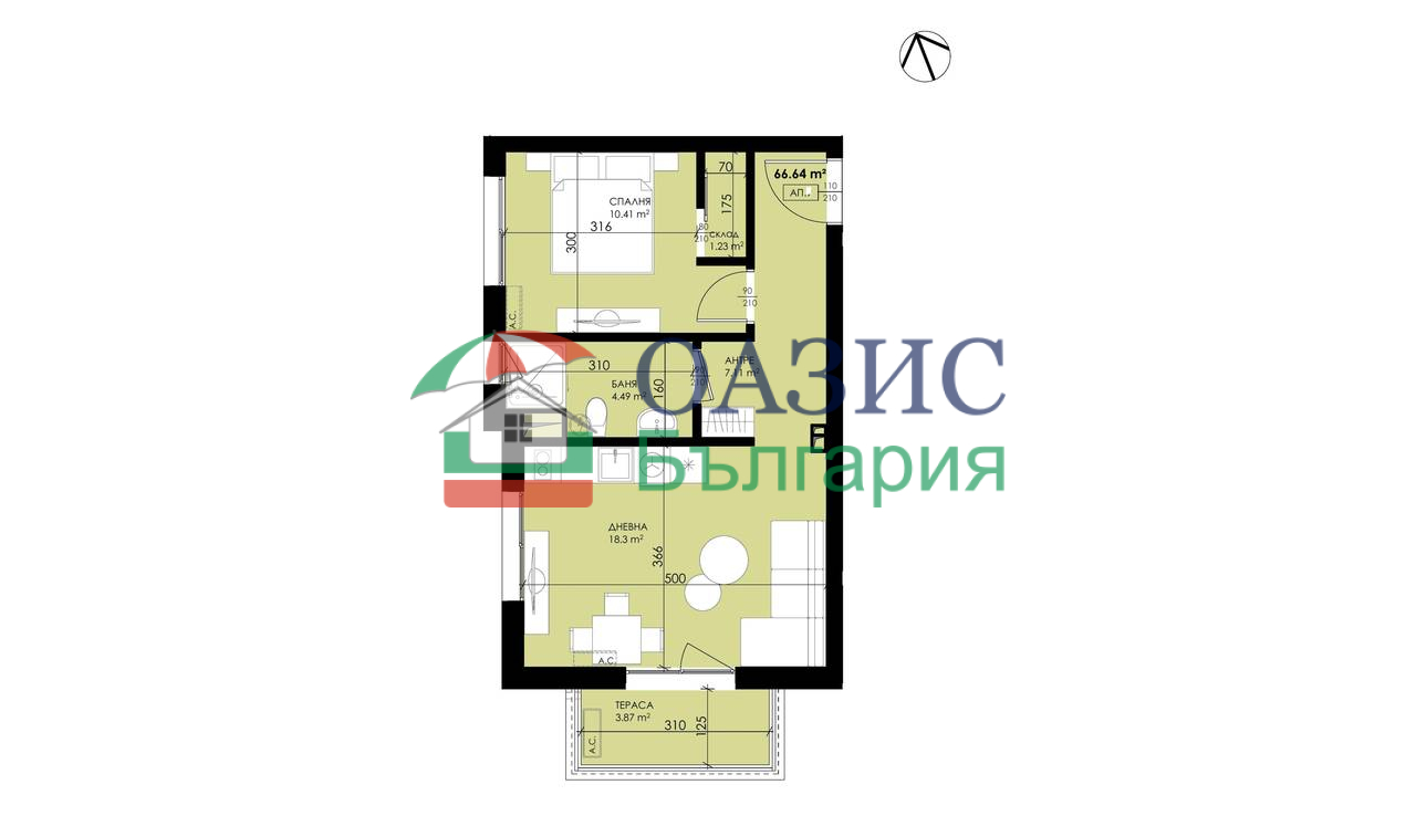 Апартаменты в Созополе, Болгария, 66.7 м² - фото 3