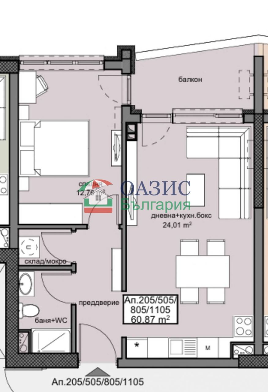 Апартаменты в Бургасе, Болгария, 71.2 м² - фото 3