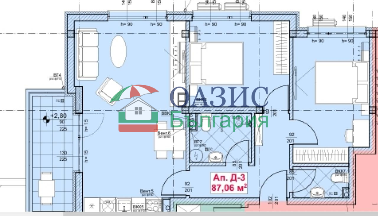 Апартаменты в Созополе, Болгария, 113.4 м² - фото 4