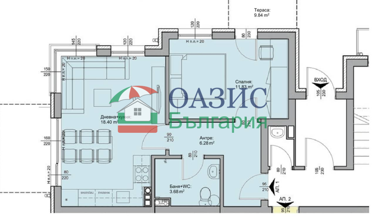 Апартаменты в Черноморце, Болгария, 63 м² - фото 4