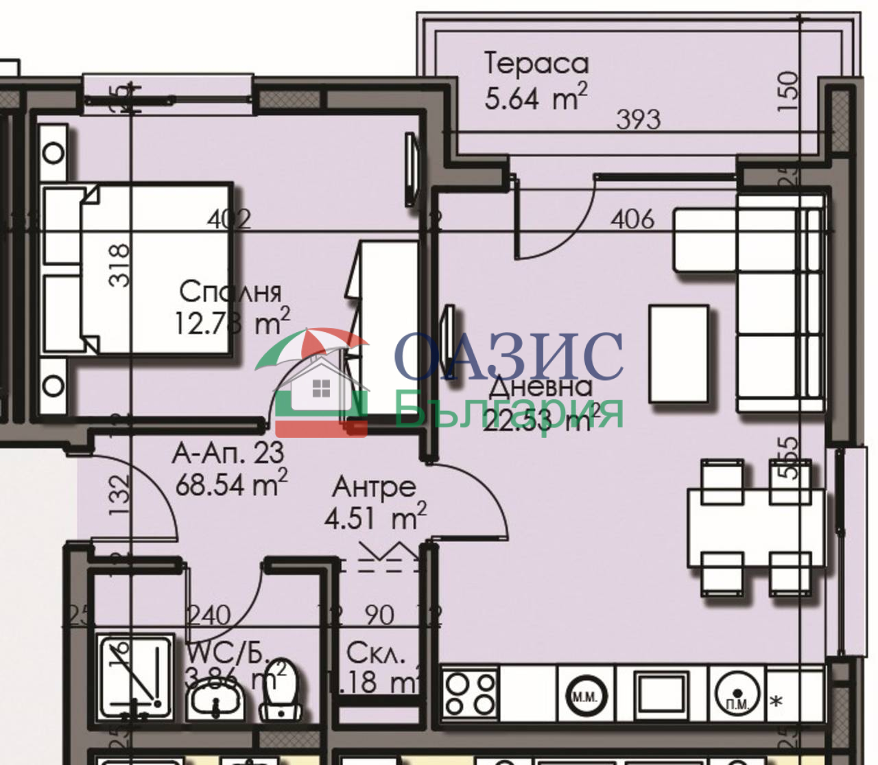 Апартаменты в Бургасе, Болгария, 68.5 м² - фото 4