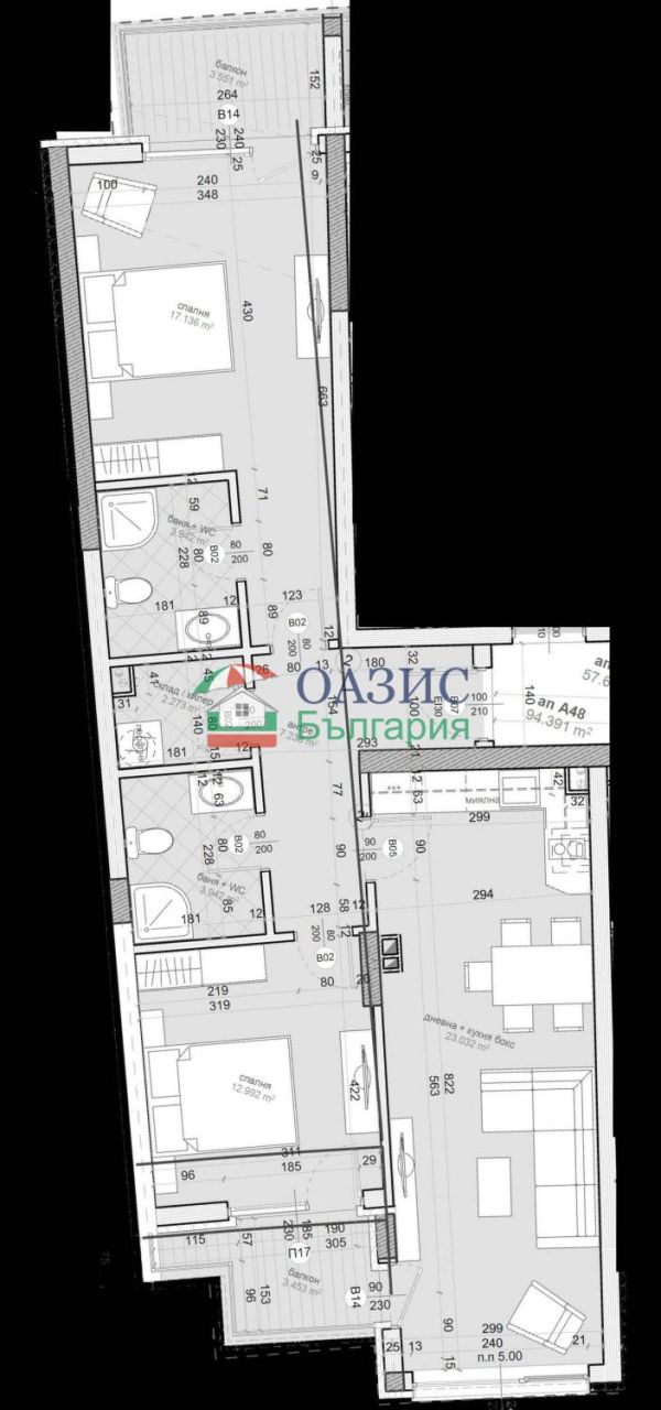 Апартаменты в Бургасе, Болгария, 106.5 м² - фото 4