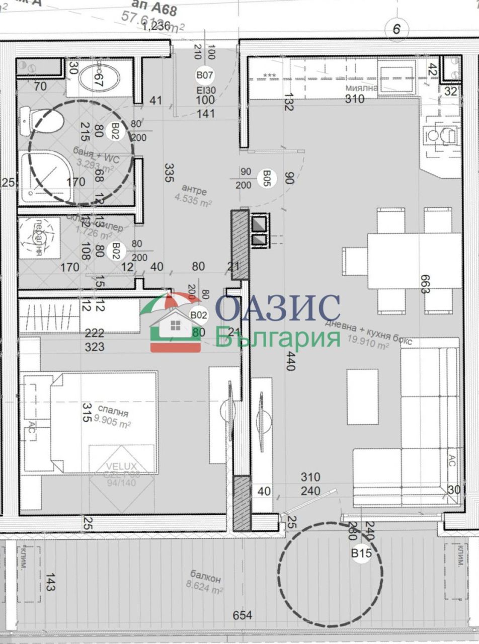Апартаменты в Бургасе, Болгария, 65.7 м² - фото 4