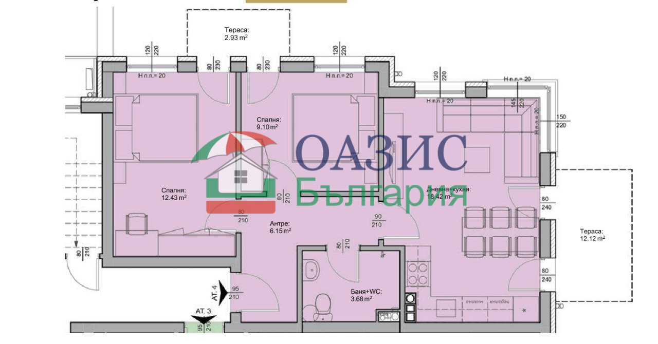 Апартаменты в Черноморце, Болгария, 80.6 м² - фото 4