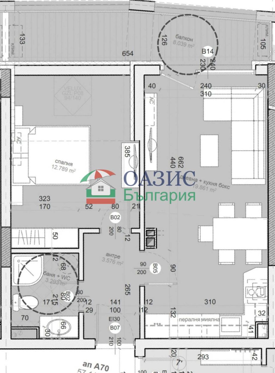 Апартаменты в Бургасе, Болгария, 64.5 м² - фото 4