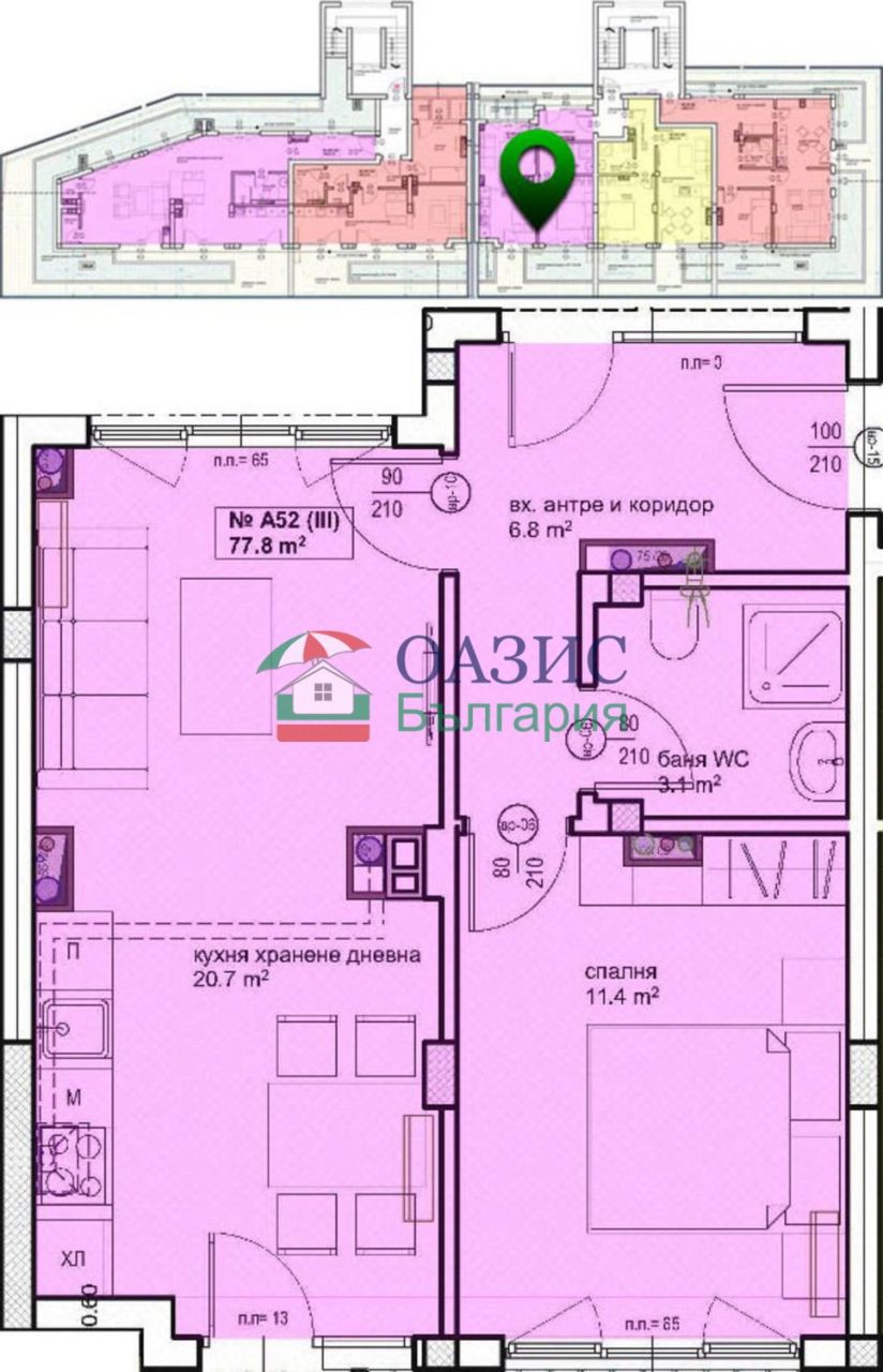 Апартаменты в Бургасе, Болгария, 96.1 м² - фото 5
