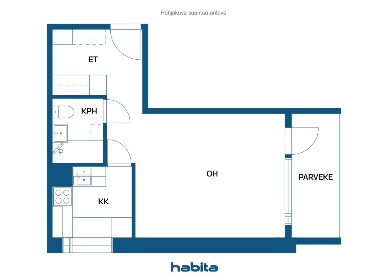 Апартаменты в Лахти, Финляндия, 32 м² - фото 2