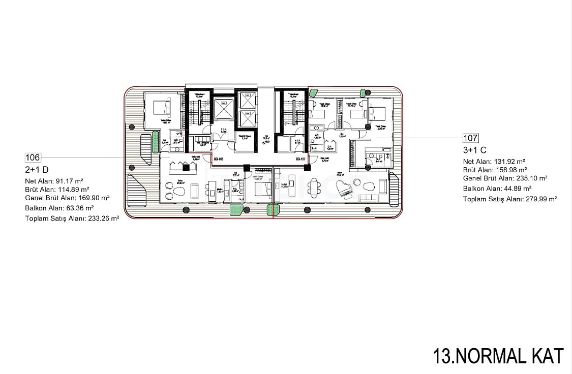 Апартаменты в Стамбуле, Турция, 280 м² - фото 17