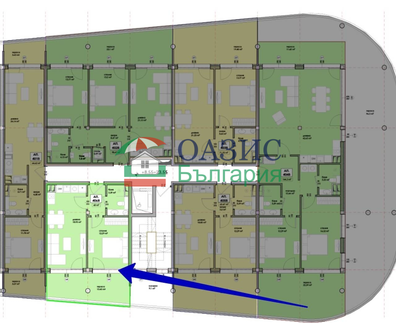 Апартаменты в Несебре, Болгария, 68.8 м² - фото 6