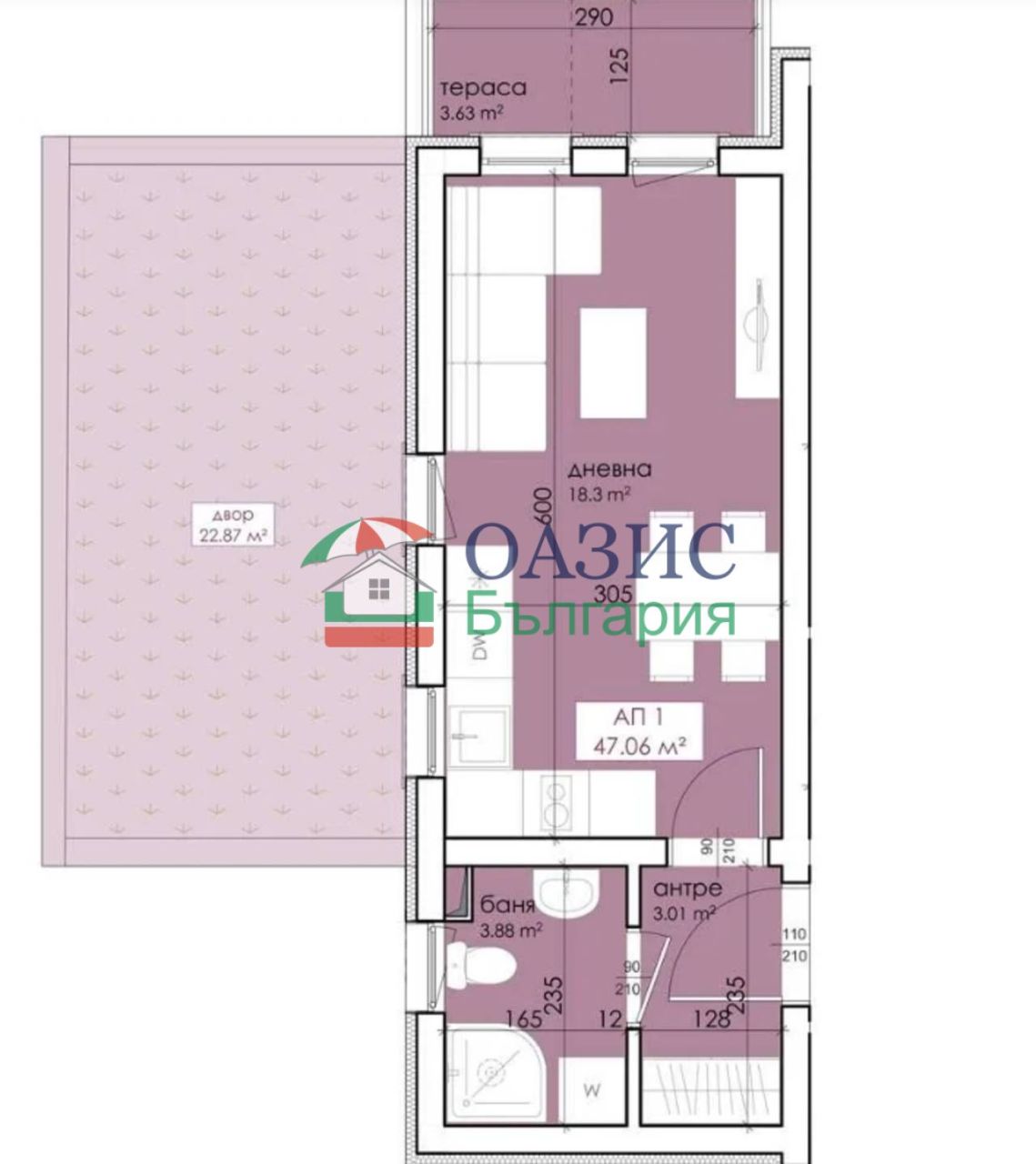 Апартаменты в Созополе, Болгария, 47.1 м² - фото 6