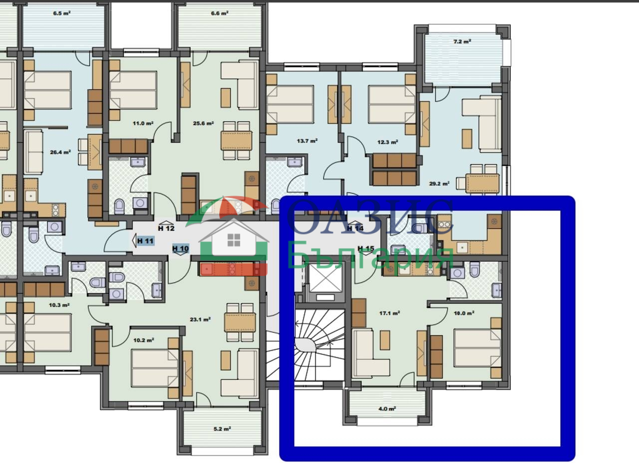 Апартаменты в Созополе, Болгария, 47.7 м² - фото 6