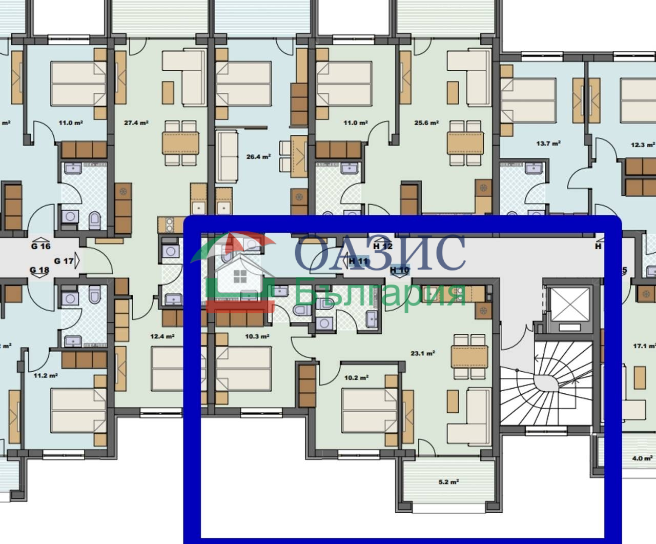 Апартаменты в Созополе, Болгария, 73.2 м² - фото 6