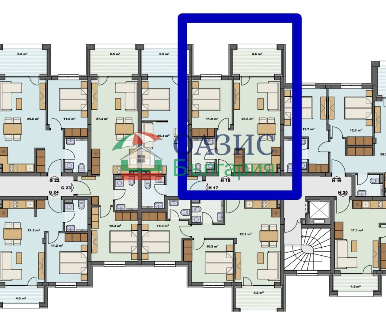 Апартаменты в Созополе, Болгария, 62.7 м² - фото 6