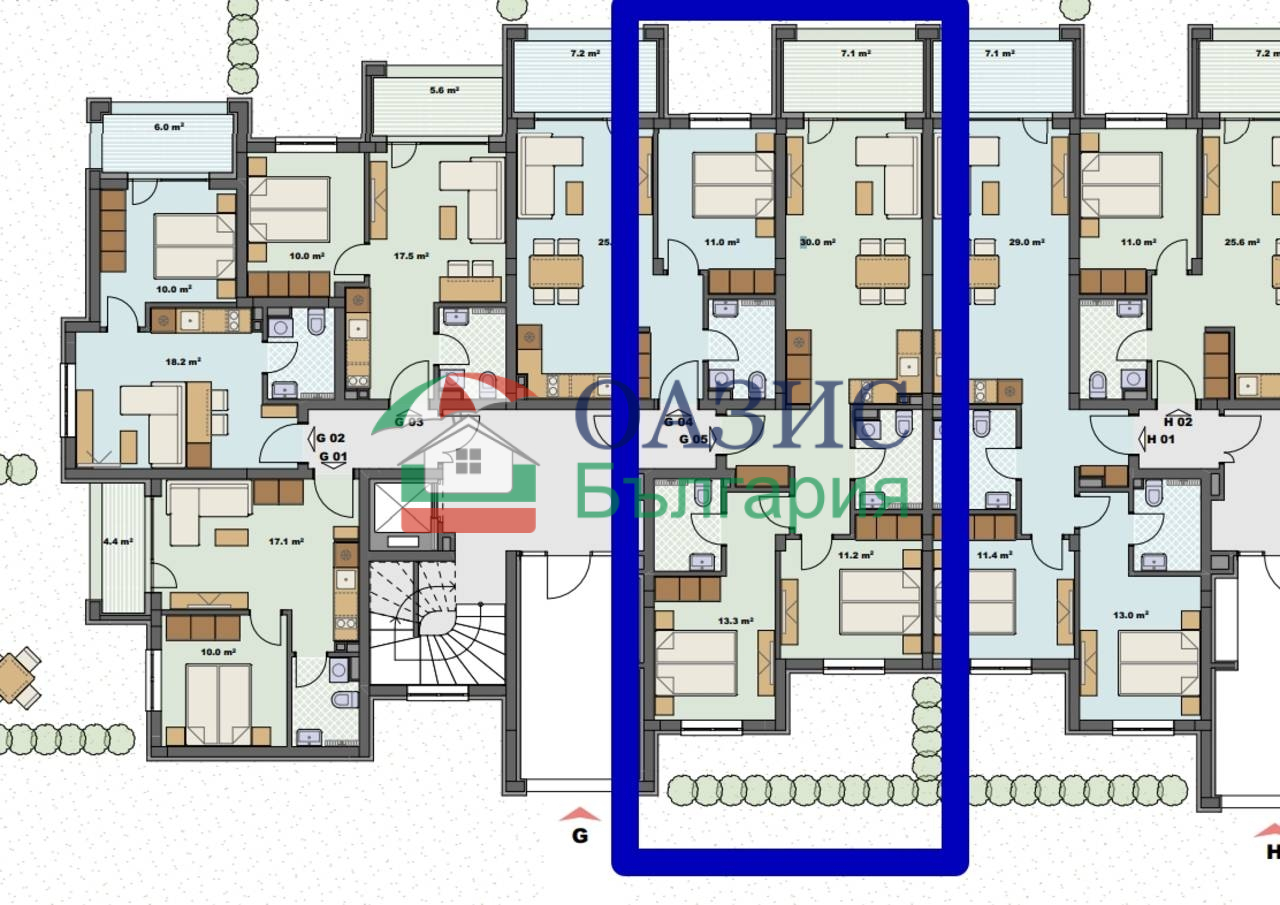 Апартаменты в Созополе, Болгария, 91 м² - фото 6