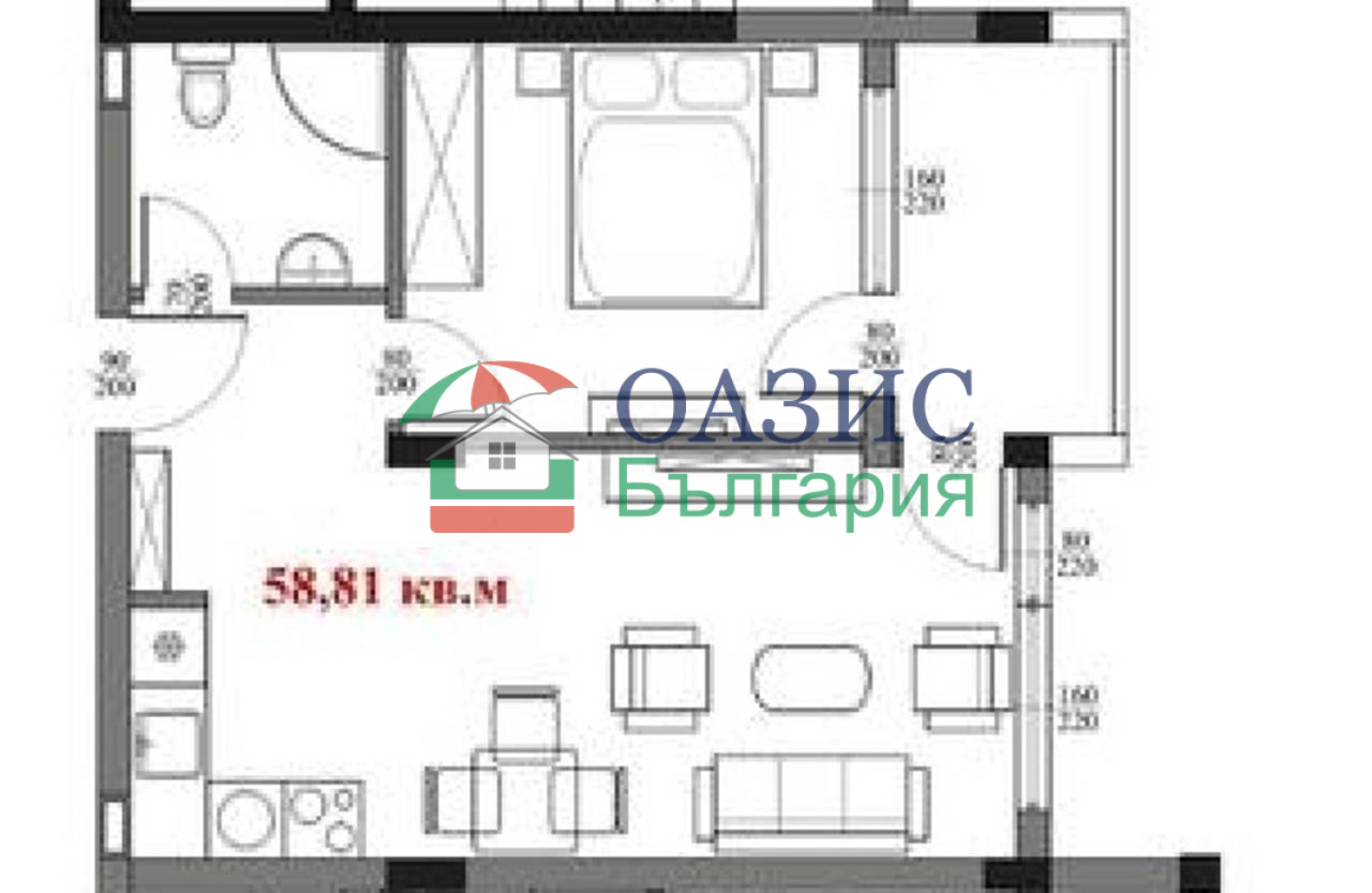 Апартаменты в Святом Власе, Болгария, 58.8 м² - фото 7
