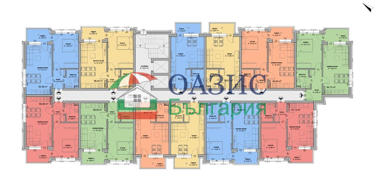Апартаменты на Солнечном берегу, Болгария, 60.3 м² - фото 10