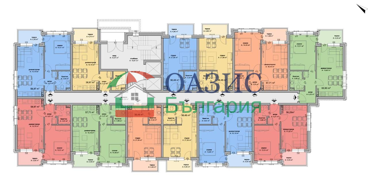 Апартаменты на Солнечном берегу, Болгария, 63 м² - фото 10