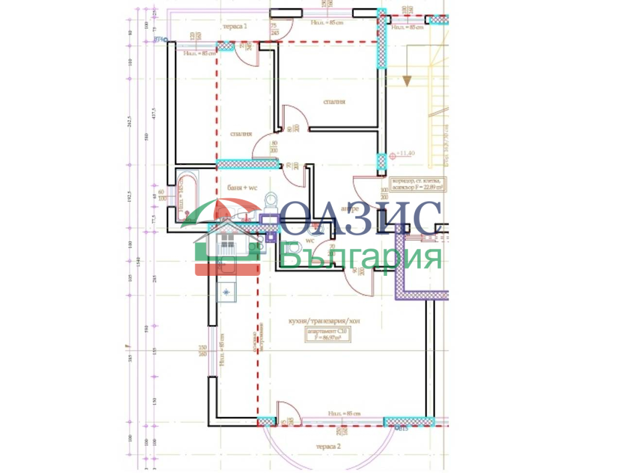 Апартаменты на Солнечном берегу, Болгария, 104 м² - фото 10