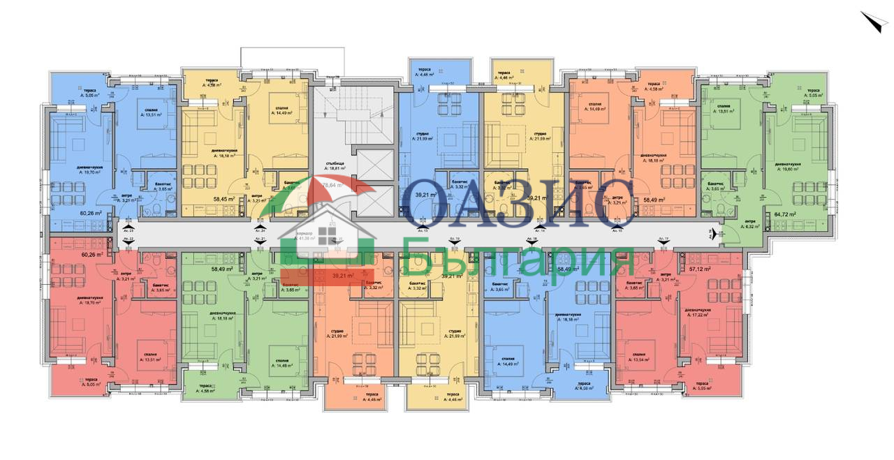 Апартаменты на Солнечном берегу, Болгария, 39.9 м² - фото 10