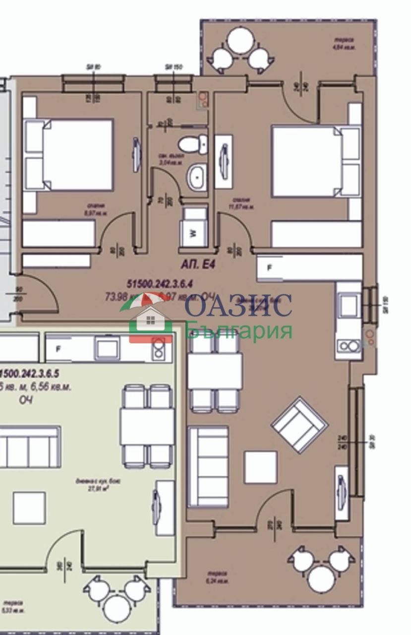 Апартаменты на Солнечном берегу, Болгария, 81 м² - фото 11