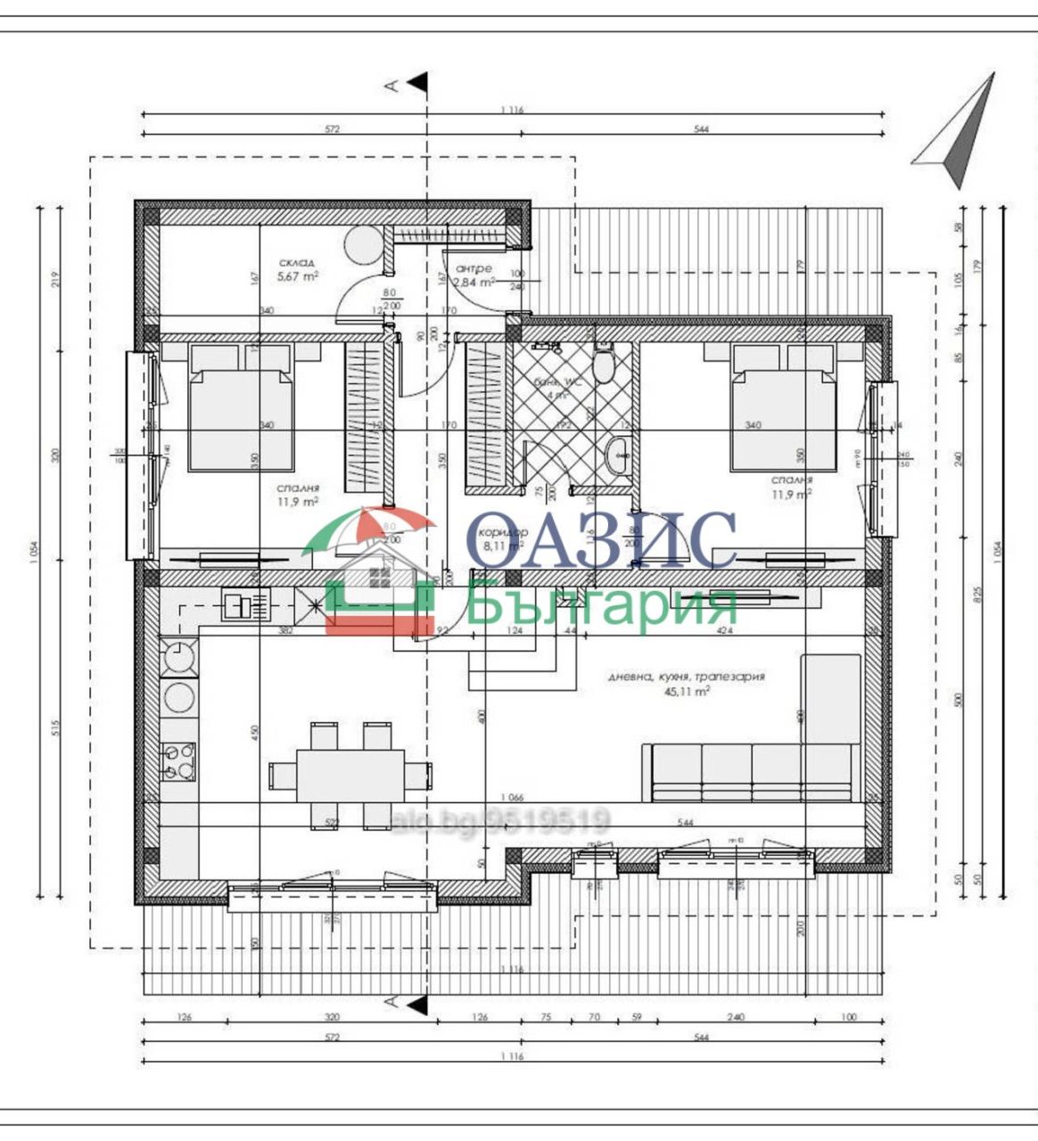 Дом в Черни-Врых, Болгария, 130 м² - фото 11