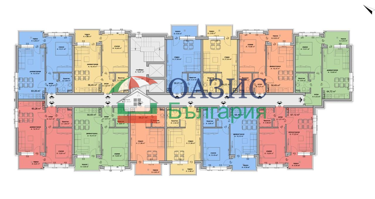 Апартаменты на Солнечном берегу, Болгария, 63 м² - фото 11