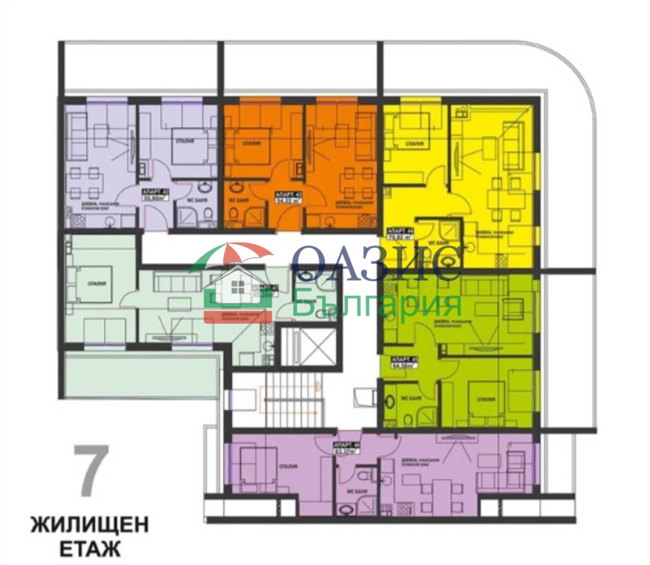 Апартаменты в Бургасе, Болгария, 65.3 м² - фото 12