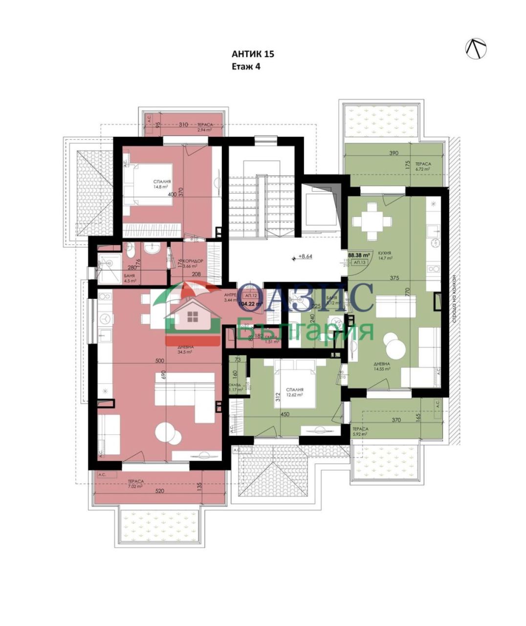 Апартаменты в Созополе, Болгария, 51.8 м² - фото 12