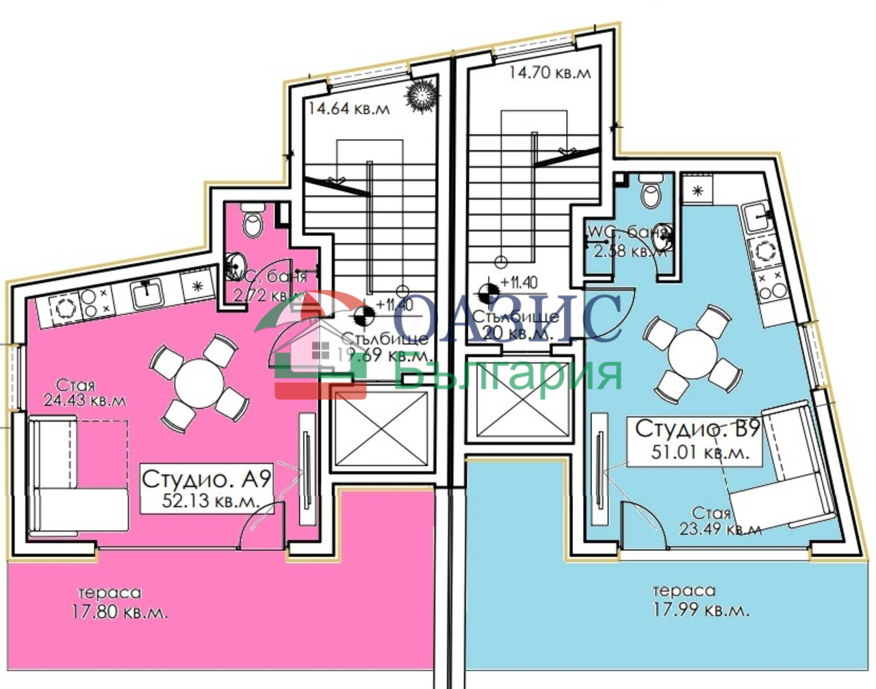 Апартаменты в Созополе, Болгария, 59.4 м² - фото 12