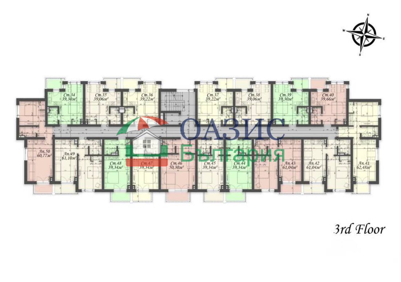 Апартаменты на Солнечном берегу, Болгария, 39.3 м² - фото 12