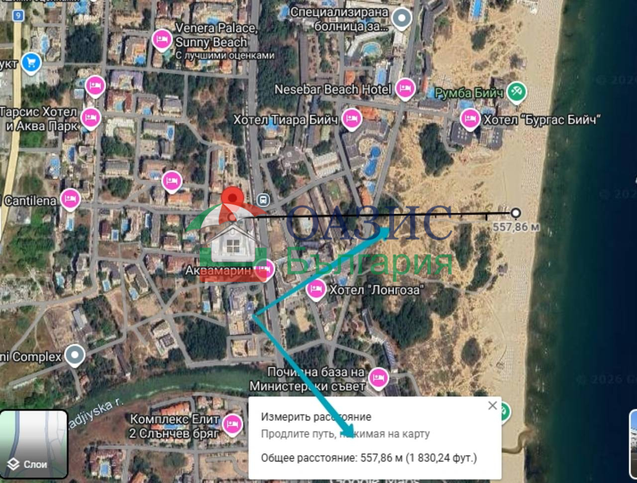 Апартаменты на Солнечном берегу, Болгария, 54.2 м² - фото 13